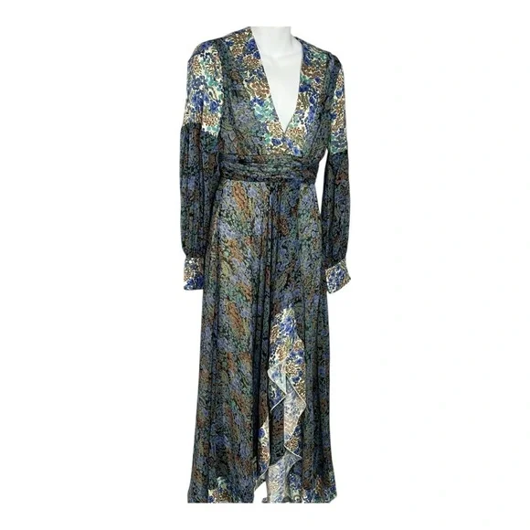 ASOS Hippie Fairycore Festival Mermaid Maxi Dress Ditsy Print Boho Floral Vamp - Picture 3 of 13